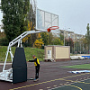 Стойка баскетбольная ZSO мобильная, складная, на пружинах, вынос 2,25 м., c противовесом